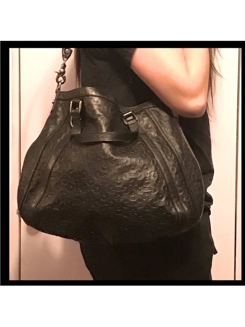 Authentic Gucci Abby convertible tote black leather horsebit - Picture 2 of 16
